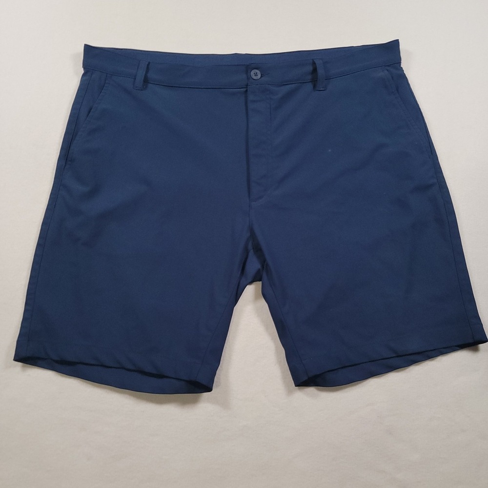 FootJoy Men Dormie Golf Shorts 40 Blue Performance Flat Front Lightweight